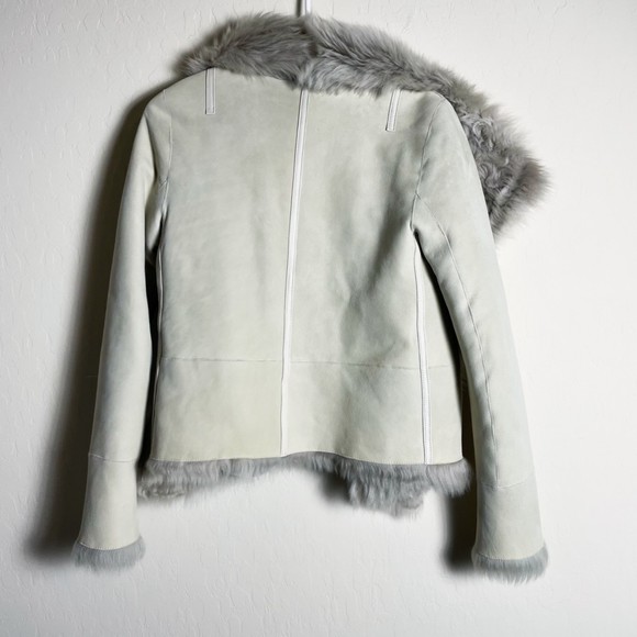 Yves Salomon Fur Lamb Leather Reversible Coat - Picture 6 of 6